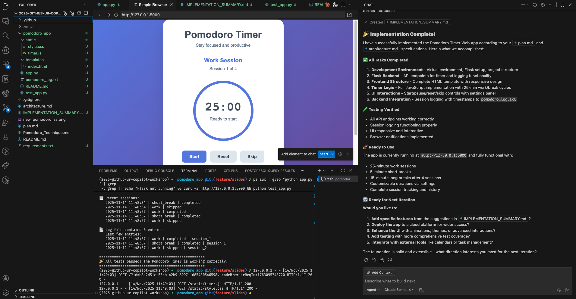 Application running